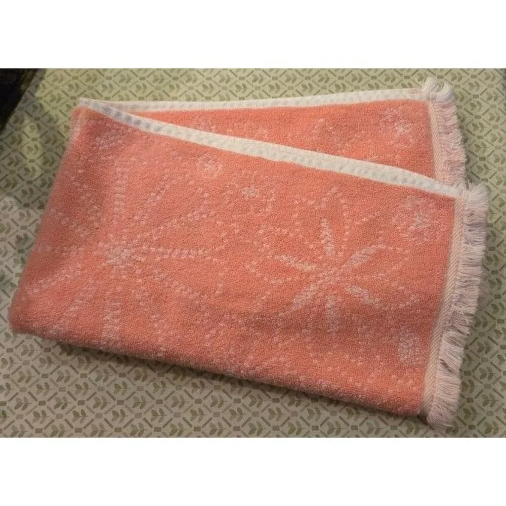 2 Pretty Peach Opal House Hand Towels.